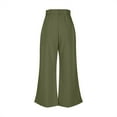 thumbnail image 6 of Olyvenn Linen Pants Women,High Waisted Palazzo Pants for Women Plus Size Dressy Casual Trousers Beach Vacation Office Work Green XL, 6 of 8