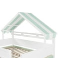 thumbnail image 6 of Harper & Bright Designs Full Size Loft Bed with Storage Cabinet & Shelves, Full Wood Playhouse Loft Bed Frame with Canopy Roof, White, 6 of 12