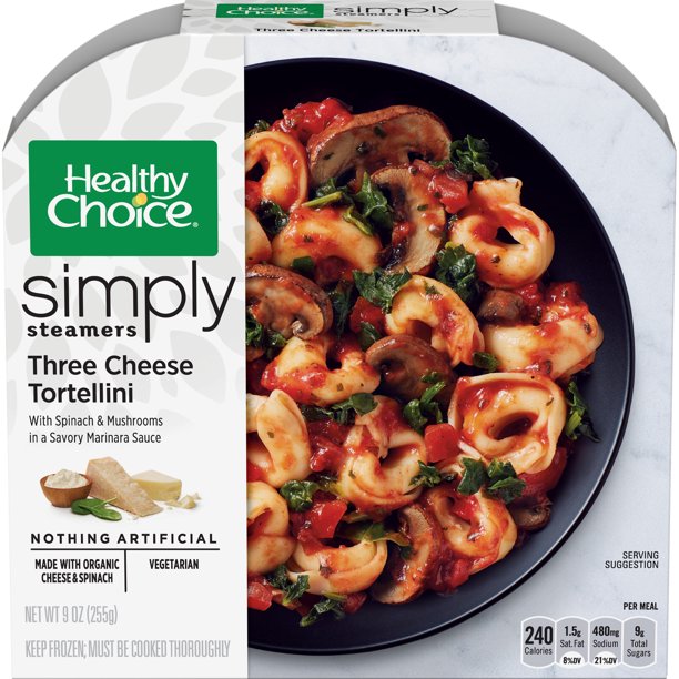 Healthy Choice Simply Steamers Frozen Dinner Three Cheese Tortellini 9