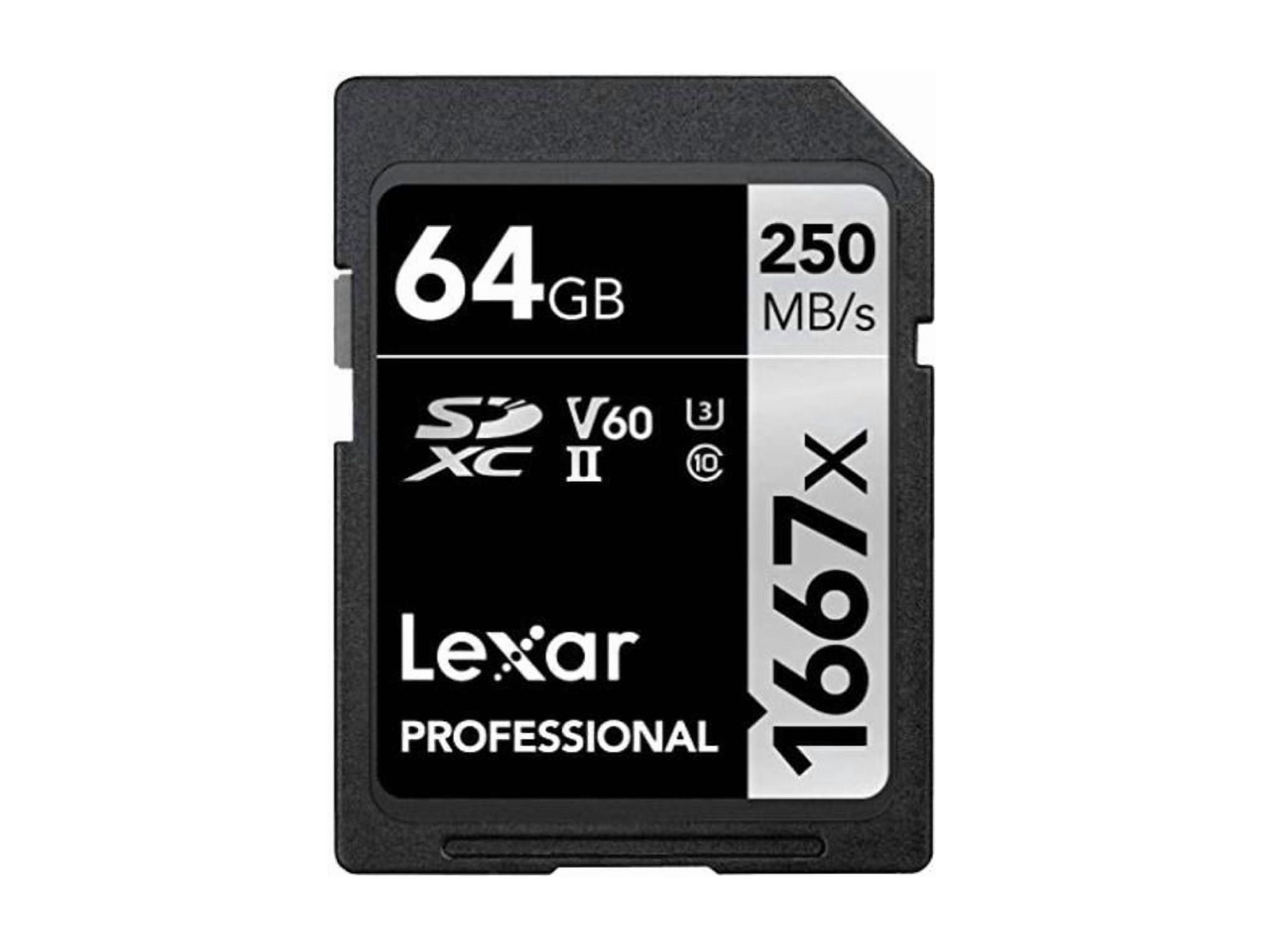 Lexar Professional 64GB 1667x UHS-II SDXC Memory Card