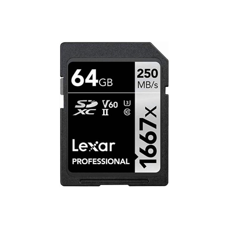 Lexar Professional 64GB 1667x UHS-II SDXC Memory Card - Walmart.com