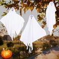 thumbnail image 1 of Flores artificiales, flores falsas, flores artificiales, juego de regalo para mujer, colgante blanco de Halloween, juguete colgante, decoración para festivales, casas, patios, suministros para fiestas, 1 of 7