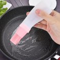 thumbnail image 1 of 2Pcs Household Barbecue Silicone Oil Bottle with Brush Kitchen Baking Barbecue ToolPink, 1 of 4