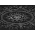 thumbnail image 1 of Ahgly Company Machine Washable Indoor Rectangle Transitional Night Black Area Rugs, 2' x 5', 1 of 7