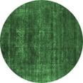 thumbnail image 1 of Ahgly Company Indoor Round Oriental Emerald Green Industrial Area Rugs, 6' Round, 1 of 4