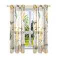 thumbnail image 7 of Yayeee Window Curtains Light Filtering 63"x42" Grommet Panel Pair Home Living Room Decor, White Rabbits, 7 of 7