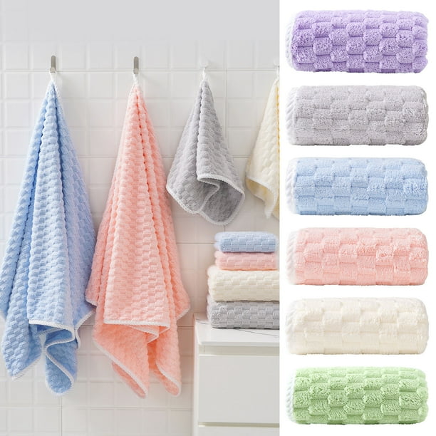 XWSHYW Toallas de Baño Yunduoge Toalla de Baño de Gran Tamaño de Terciopelo Coral de 35 X 75 Cm para Adultos En Casa, Gruesa, Absorbente de Agua y Suave