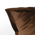 thumbnail image 3 of 2 Pack Queen Brushed Microfiber Pillow Shams with 2" Flange, Super Soft and Cozy, Wrinkle, Fade, Stain Resistant Sham, Coffee, 20x30 inches, 3 of 8
