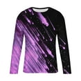 thumbnail image 4 of Yufatyle Long Sleeved Shirts for Men Casual Printing Workout Pullover Round Neck T-Shirt Slim Fit Tops, Pink XXXL, 4 of 5