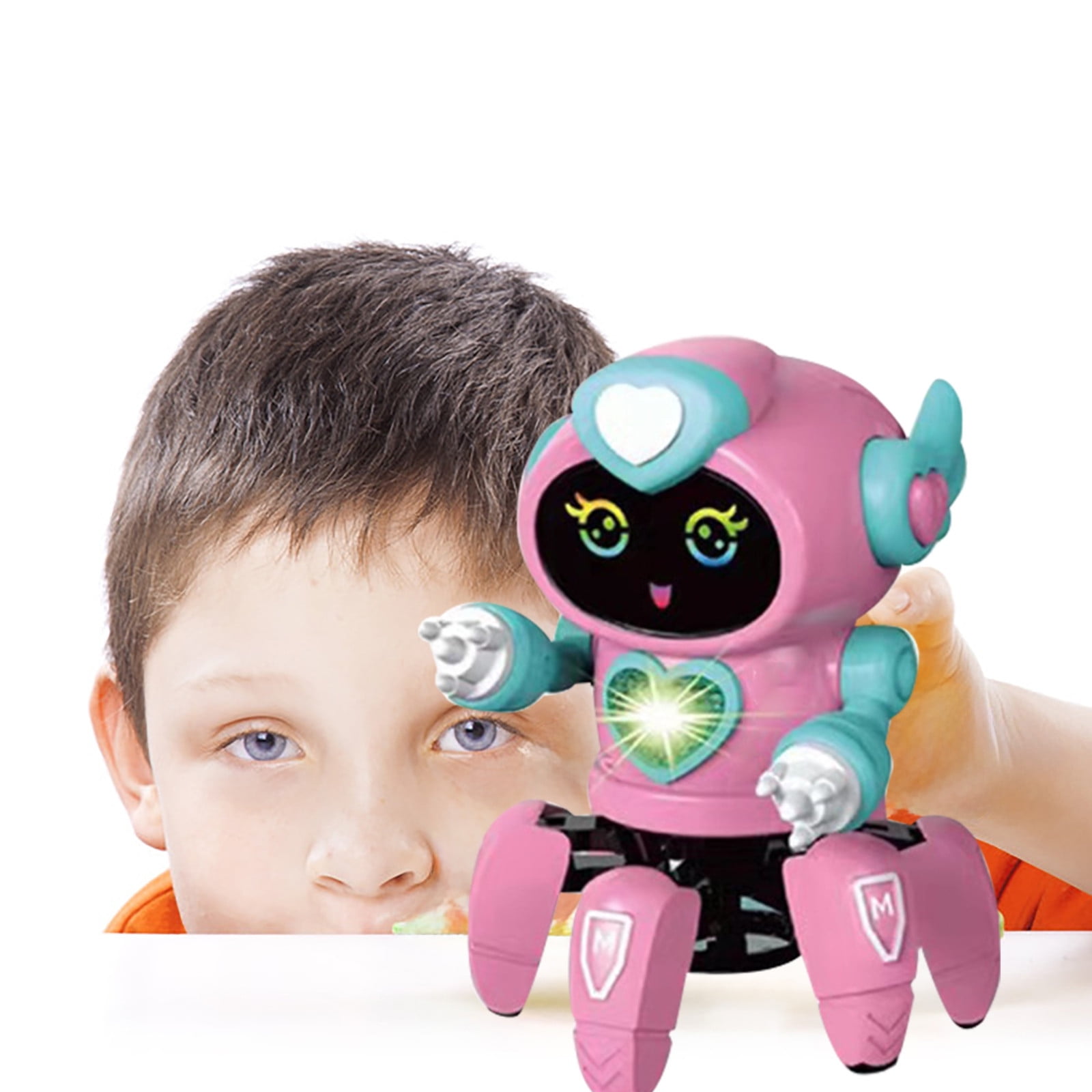 Xubinwww Six Robot Children's Intelligent Singing And Dancing Robot Boy And Girl Toys Alphabet Activity Hide And Seek Beehive Extra Large for Kids Hand Games for Boys Games for 2-4 Years Bottle