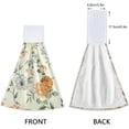 thumbnail image 4 of SKYSONIC 2 Pcs Hanging Hand Towels, Soft Absorbent Vintage Flower Towel for Kitchen Bathroom, 12"x17", 4 of 7