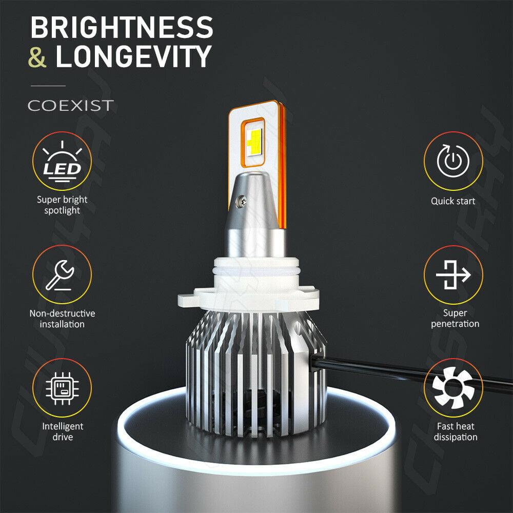 USA Seller Xenon Gas He-adlight Light Bulb 55w Super White 9005 High Beam-B