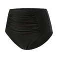 thumbnail image 2 of SWSMCLT Women's High Waisted Swimsuit Shorts Swimming Brief Ruched Basic Swimwear Full Coverage Swim Shorts Black X-Small, 2 of 4