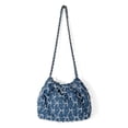 thumbnail image 1 of Bolso Hombro Tipo Cubo Mujer Denim Bowknot Con Cadena Hobo Bag para Viajes, 1 of 9