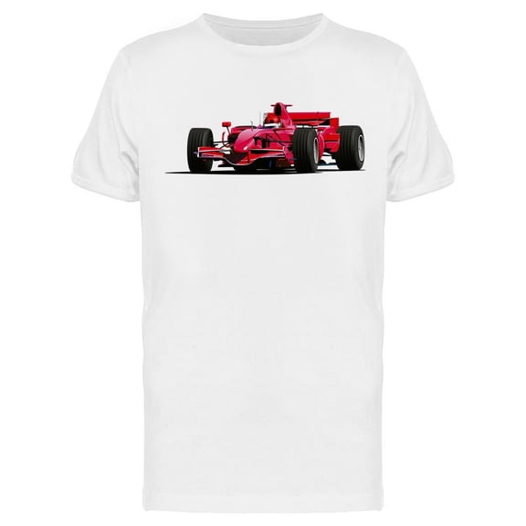 Red Realistic Racing Car T-Shirt Men -Image by Shutterstock, Male Medium
