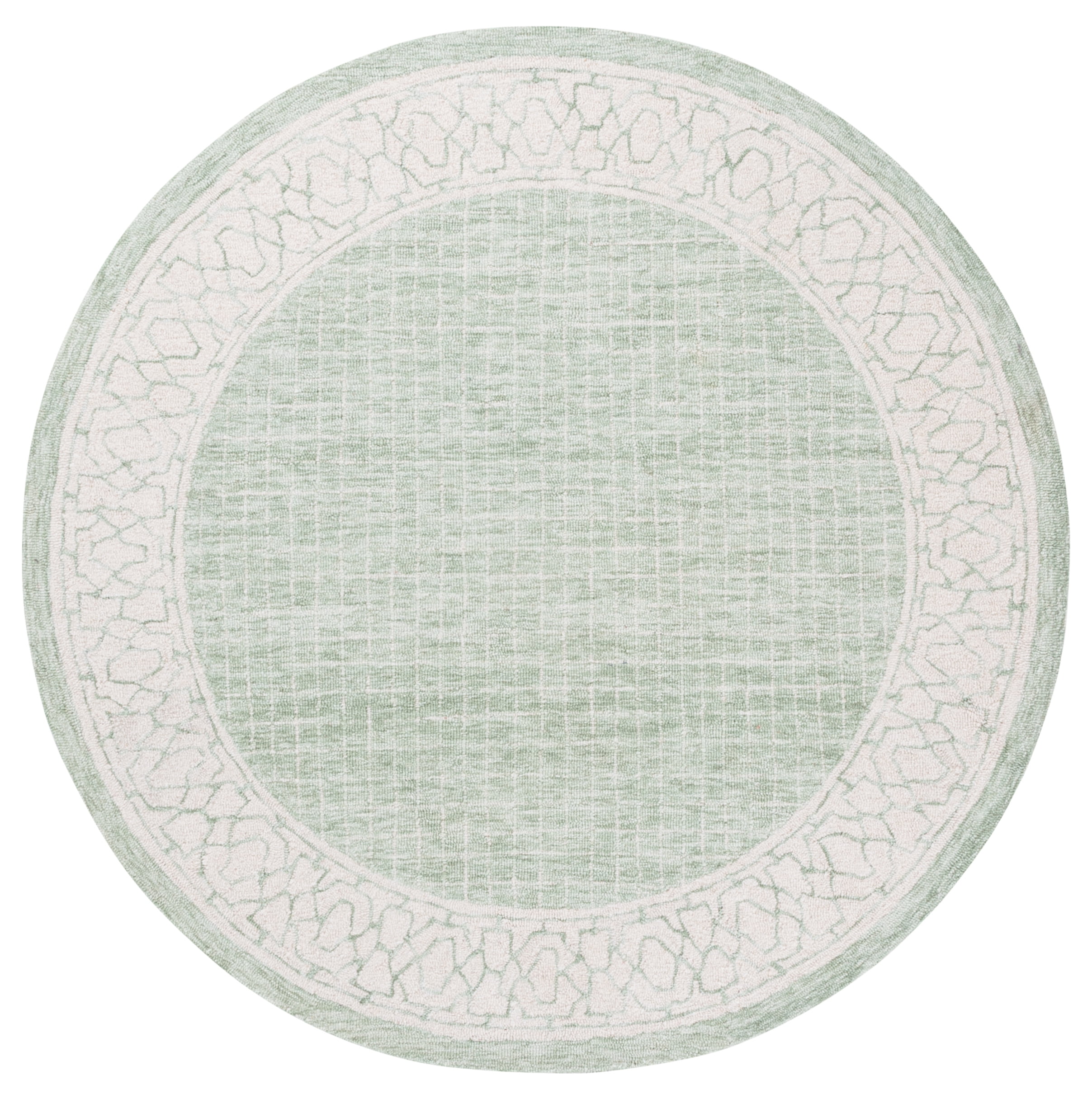 Safavieh Ebony Goddard Bordered Area Rug, Green/Ivory, 6' x 6' Round