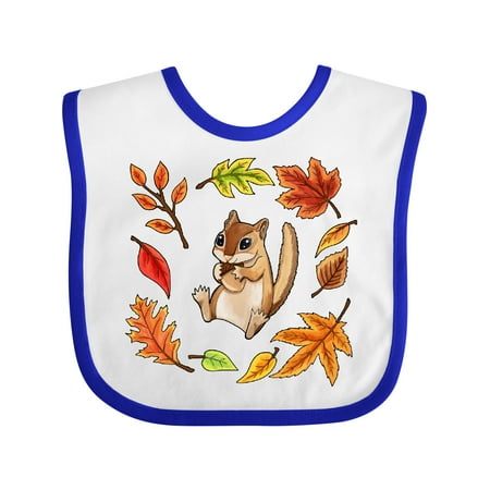 

Inktastic Autumn Chipmunk and Leaves Gift Baby Boy or Baby Girl Bib