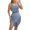 Blue, variant on Women's Fringe Square Neck Bodycon Mini Dress Belted with Fringe for Party Night Out 100% Polyester Sleek Silhouette
