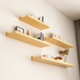 2pcs Solid Wood Floating Shelves Wall Shelves Storage Rack Display