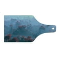 thumbnail image 2 of Mystic Cutting Board, Aerial of Mystic Mountain Landscape with Autumn Trees in the Mist Wilderness Image, Tempered Glass Cutting and Serving Board, Wine Bottle Shape, Grey Orange, by Ambesonne, 2 of 5