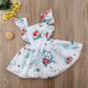 thumbnail image 2 of Vestidos Para BebéS NiñAs Sirena Estampado Sin Espalda Volantes Sin Mangas Vestido De Dibujos Animados XBTCLXEBCO Blanco;6-12 Meses, 2 of 6