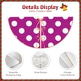 thumbnail image 3 of Sikiie Purlpe And White Polka Dot Christmas Tree Skirt, Christmas Tree Decorations, Christmas Decor, Tree Mat Decoration(30-48IN)-36", 3 of 6