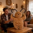 thumbnail image 4 of Lindo juguete de peluche de cucaracha musculosa, animales de peluche, muñeca de cucaracha con músculos abdominales, divertido cojín suave para niños y adultos, regalo único, decoración del hogar, ador, 4 of 6