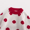 thumbnail image 4 of Odeerbi Infant Boys Girls Pullover Sweater Dots Printed Knit Jumper Tops New Spring Fall Baby Printing Round Neck Winter Warm Pullover Sweater White, 4 of 6