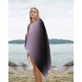 thumbnail image 2 of Purple Black Ombre Beach Towels Oversized Super Absorbent, Modern Gradient Abstract Art Lightweight Bath Towel Quick Dry Sets For Bathroom/Pool/Rv Camping/Beach Play/Gym Room/Picnic 23"x47", 2 of 8