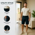 thumbnail image 6 of BenBen 3 Pack Mens Shorts Cargo Style With Adjustable Belt Outdoor Essential, 6 of 9