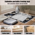 thumbnail image 6 of ZIATUBLES Vintage Peony Flower Print Portable Travel Ironing Board Alternative Mat Lightweight Foldable Ironing Pad Blanket for Washer Dryer Tabletop, 31.5" x 19.6", 6 of 7