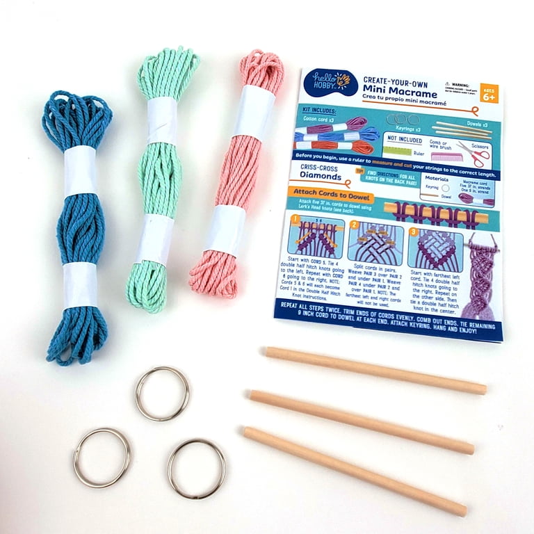 Hello Hobby Create Your Own Macrame Craft Kit, 3-Pack photo 4
