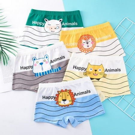 

Little Girls Boyshort Panties Briefs Soft Cotton Underwear Kid Undies 5-Pack
