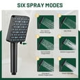 thumbnail image 4 of Cobbe 12 Inch Rain Shower Head Combo, High Pressure Handheld Shower Head with Filter, Arm Height Adjustable, 9 Spray Filtered Shower Head, Matte Black, 4 of 12
