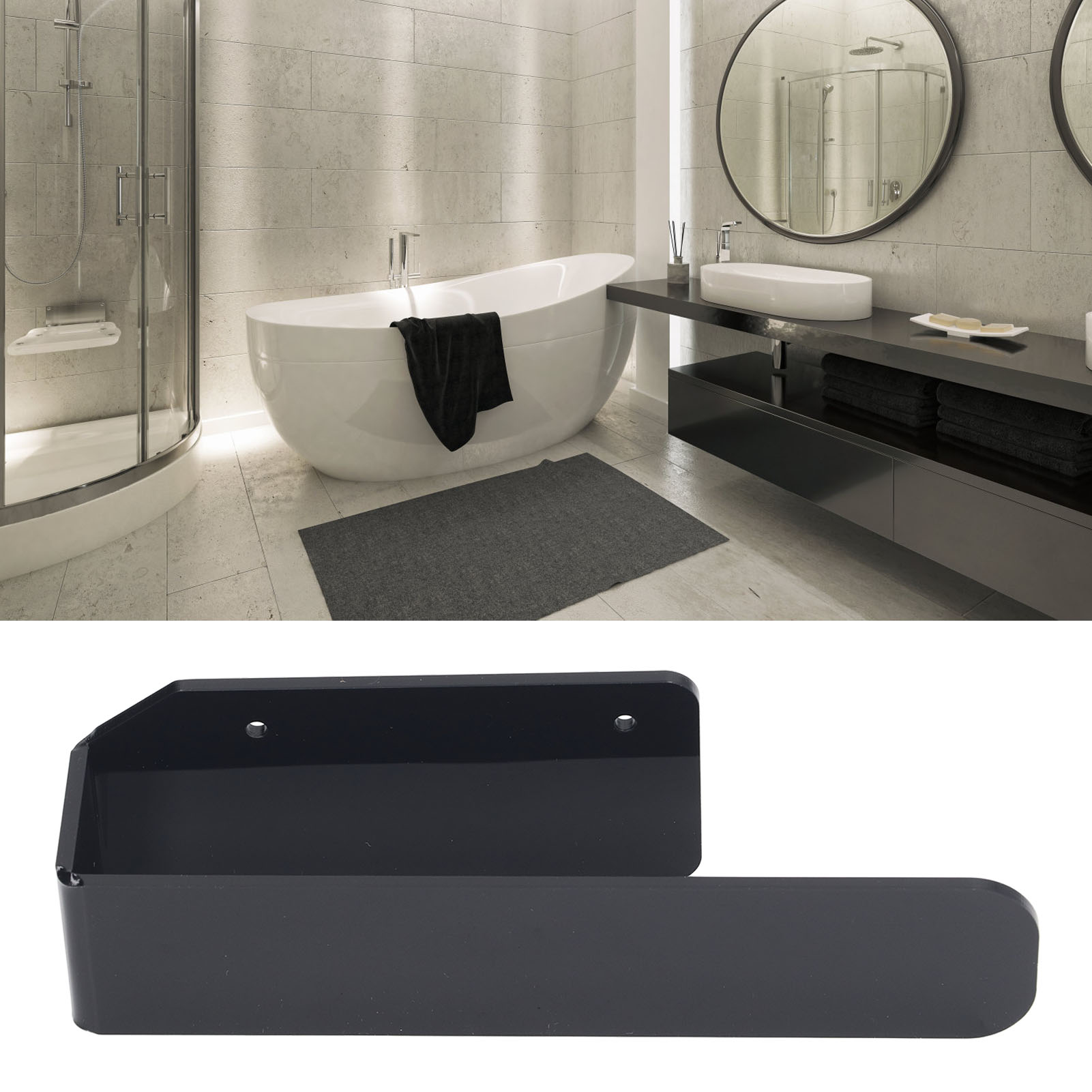 Hand Towel Holder, Acrylic Self Adhesive Towel Bar Wall Mounted Towel