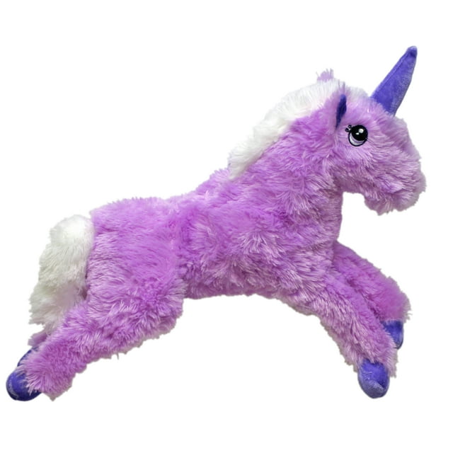 Whimsy & Charm Valentine's Day Sweatheart Love 22" Unicorn Stuffed Animal Plush Toy Soft & Fluffy - Purple