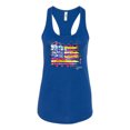 thumbnail image 2 of Wild Bobby, Colorful Neon Flag, Streetwear, Women Racerback Tank Top, Royal, X-Large, 2 of 3