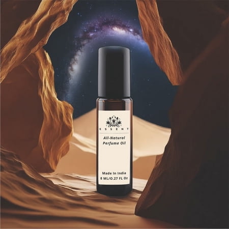 Essent Raees Roll-On Attar – 0.27 fl. oz. (8 ml) | Long-Lasting Natural Fragrance | Alcohol-Free Perfume Oil
