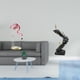 thumbnail image 2 of Estatua De Resina De Flamenco, Escultura De Pájaro, Arte Moderno, Figura De Jardín Con Soporte De Metal Para Jardín, Estanque, Parterre, Escalera De Pensador, Figura Abstracta, Artesanía, 2 of 8
