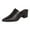 Black, variant on YDN Women Basic Block Low Heel Mules Slip On Clogs Pointed Closed Toe Backless Sandals Casual Office Dressy Shoes Size 4 Black