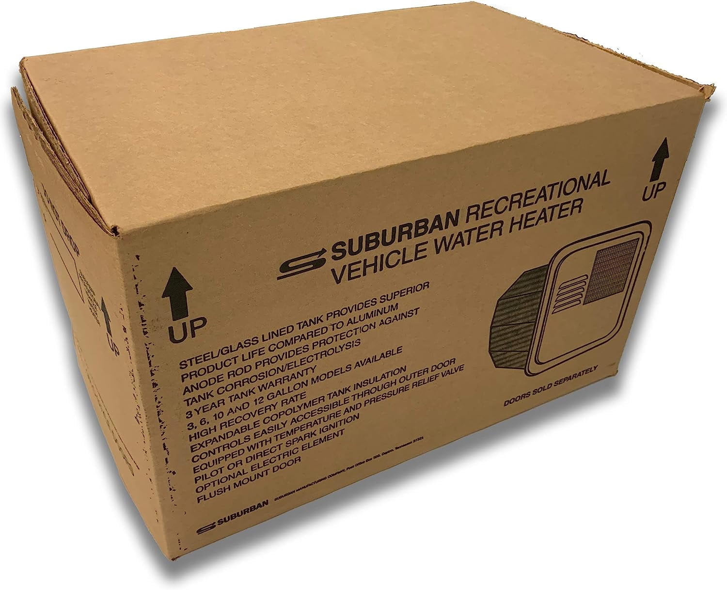Suburban Gas 12 Volts 1400W Water Heater for Camper, 6 gal Capacity