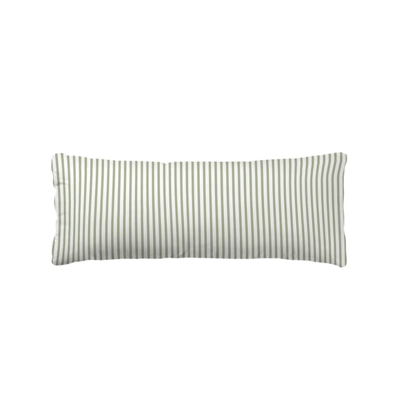 Sage Green Vertical Striped Body Pillow Cover 20 x 60 Inch Decorative Pillow Cover Farmhouse Thin Line Stripes Lumbar Pillowcase Seasonal Rectangle Cushion Case for Couch Sofa Bed Living Room