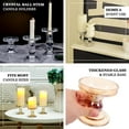 thumbnail image 4 of Efavormart Set of 3 Amber Gold Premium Glass Pillar Candle Holders with Round Candle Tray, Crystal Ball Stem Taper Candlestick Stands Tea Light Holders with Stable Base - 3.5",4.5",5.5", 4 of 10