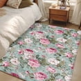 thumbnail image 4 of Rectangle Area Rugs 4 x 6 Ft, Vintage Spring Floral Non-Slip Residential Carpet, Botanical Summer Pink Green Indoor Crawling Mats Runner Rugs for Living Room/Dining Room/Bedroom, 4 of 8