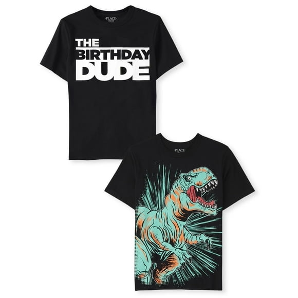 Camiseta The Children's Place para niños con gráficos variados, paquete de 2
