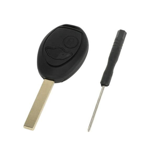 Unique Bargains Key Shell Case for Mini Cooper 2002-2005 Keyless Entry Remote Key Fob Replacement Case 2 Buttons