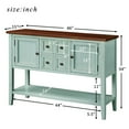 thumbnail image 4 of Retro Console Table, Entryway Side Table Furniture with 4 Drawers, 2 Cabinets and Bottom Shelve, Farmhouse Narrow Console Table, Sofa Side Accent Table for Hallway Living Room Home Decor, B544, 4 of 9