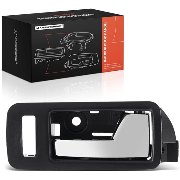 A-Premium Front Right Passenger Side Interior Door Handle Compatible with Ford Mustang 2006-2014, Black Bezel with Chrome Lever, Replace# 5R3Z6322600AAC