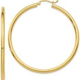 thumbnail image 1 of 14K Yellow Gold Jbsp's Polished 2.5mm Lightweight Tube Hoop Earrings Made In Peru le2229, 1 of 6