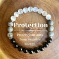 thumbnail image 1 of White Eye Stone Mapa Natural Piedra Cuentas Pulseras hechas a mano de alta joyería para hombres y mujeres pulseras de cristal, 1 of 7